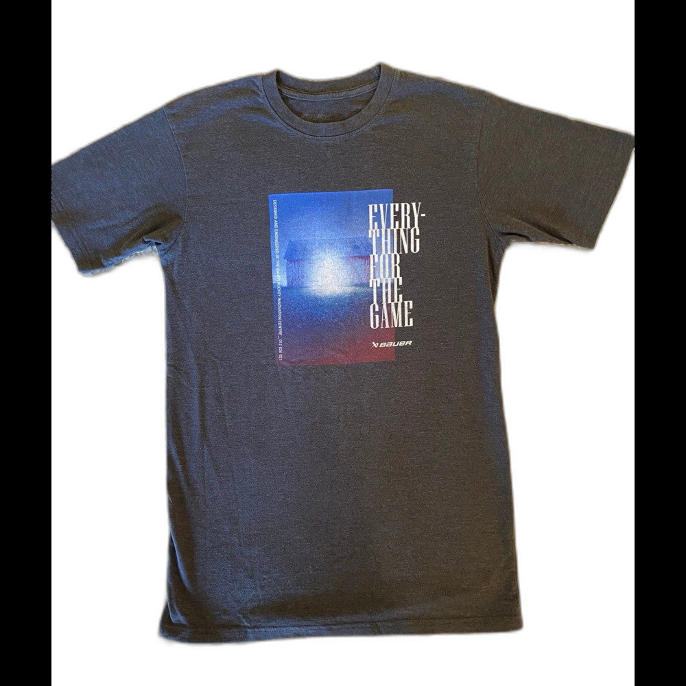 Bauer Hockey ‎ T-Shirt Size Medium Mens Gray "Everything For The Game"